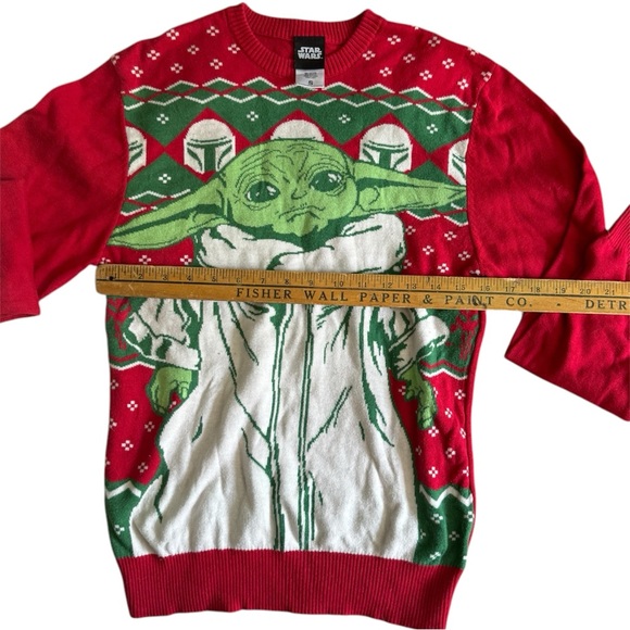 Men's The Mandalorian The Child aka Baby Yoda Christmas Sweater - Picture 3 of 6